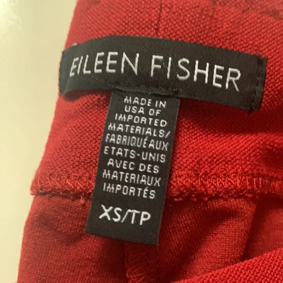 EILEEN FISHER RED CREPE PANTS SKINNY LEG SIZE XSP Nordstrom - Picture 5 of 10